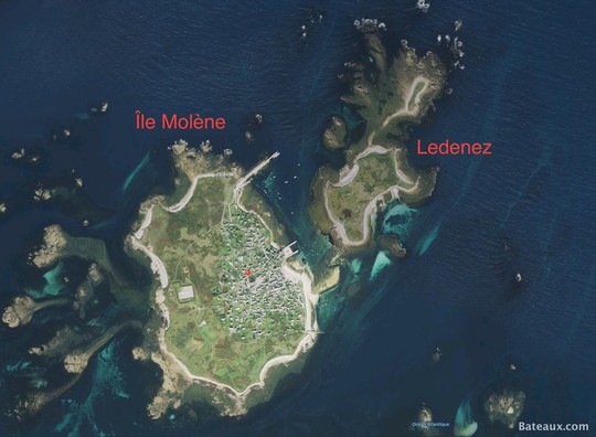 Vue Aérienne de l'archipel de Molène
