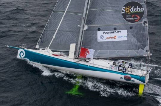 Conrad au départ du Vendée Globe 2016