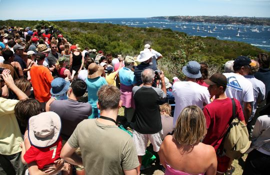 Une foule, toujours nombreuse, attend encore les concurrents chaque année à Hobart