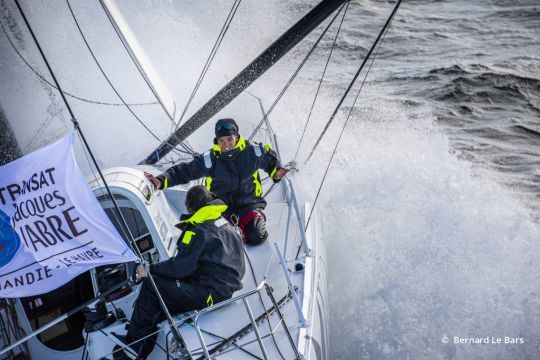 Louis Duc et sa co-skipper Marie Tabarly