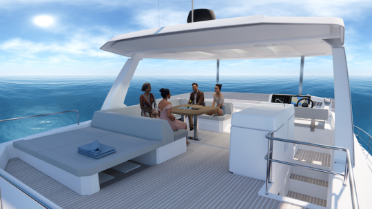 Le flybridge pour la détente et la navigation