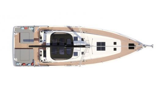 Les imposants bain de soleil du Jeanneau Yachts 55