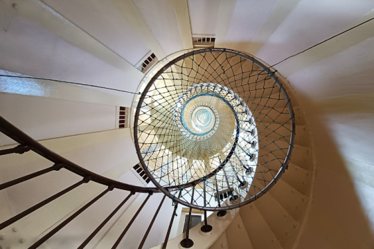 L'escalier permettant d'accéder en haut du phare ©Julie Leveugle