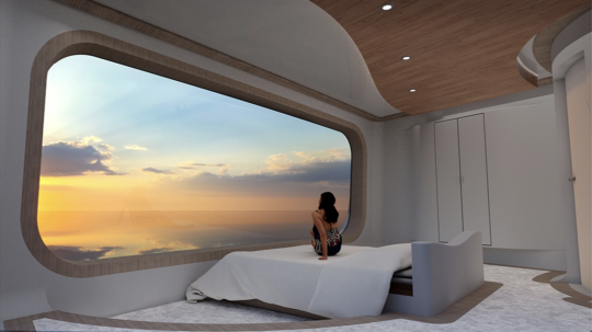 Des cabines pour dormir face à l'océan