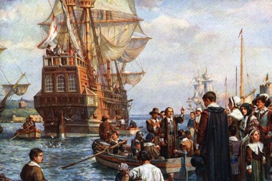 Le Mayflower et ses passagers