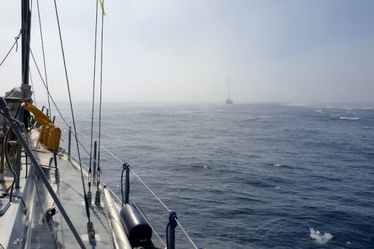 Navigation dans le brouillard au Groenland
