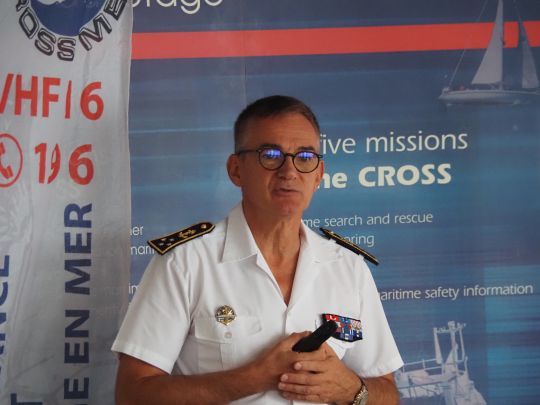 Le vice-amiral d'escadre Gilles Boidevezi, préfet maritime de la Méditerranée