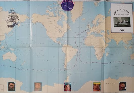 La carte du tour du monde, issu de l'ouvrage "Tour du Monde en 80 jours"