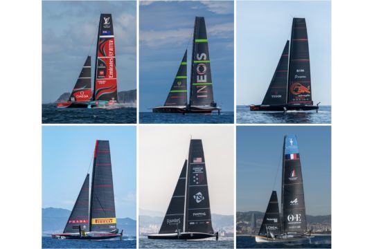 Les 6 AC75 de la Coupe de l'America