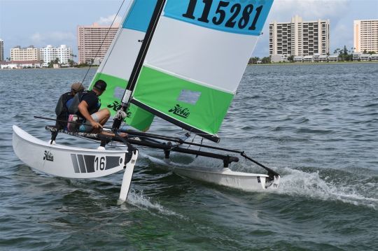 A true legend, the Hobie Cat 16 is fast, fun and can carry several crew.