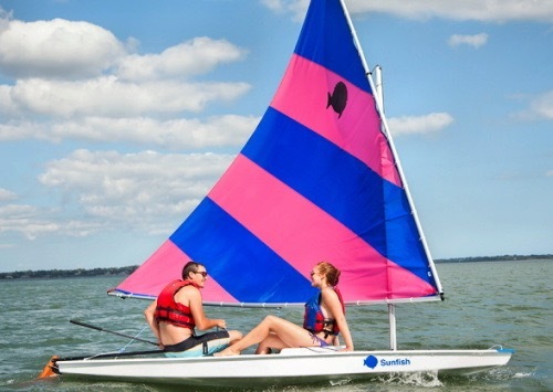 The Sunfish is one of the world's best-selling sailboats.