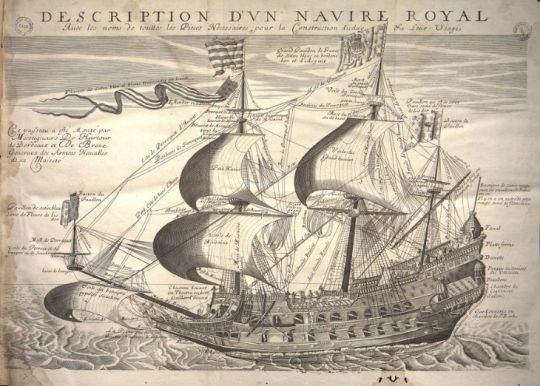 Description d'un navire royal. Hydrographie contenant la théorie et la pratique de toutes les parties de la navigation, Fournier