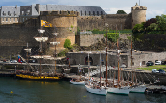 Shtandart amarré à Brest, 2016 © Pierre Brye