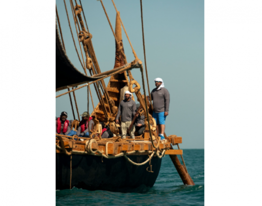 Magan pendant les essais en mer au large d'Abu Dhabi © Emily Harris, Zayed National Museum