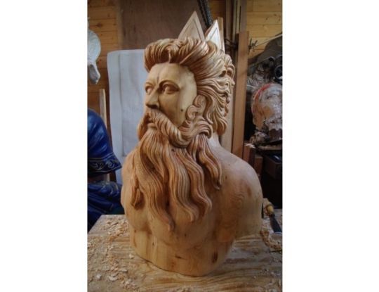 Figure de proue de Neptune. Collection privée © 2024 Maritima Wood Carving