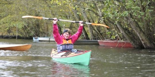 Test sur l'eau du Kayak Léo construit par Marythé © Oh My Boat