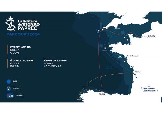 Le parcours de la 55e édition de la Solitaire du Figaro