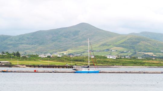 Le lendemain du coup de vent, amarré dans le port de Knightstown