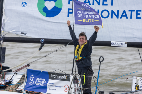 Tom Dolan vainqueur de la seconde étape de la Solitaire du Figaro ©Alexis Courcoux