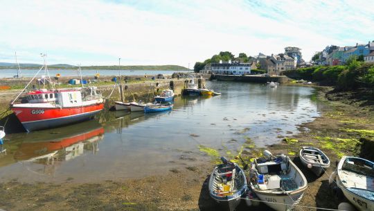 Roundstone, le port assèche à basse mer