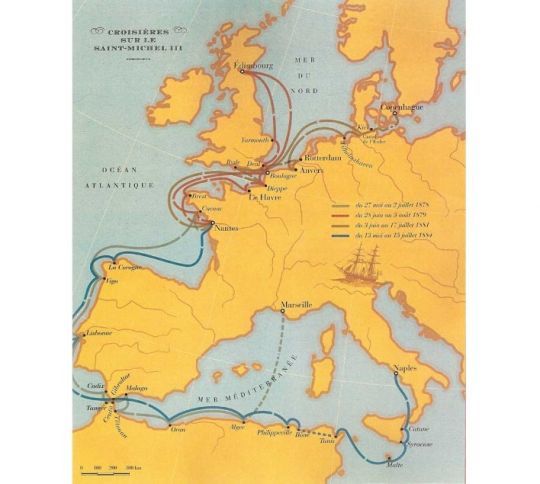 Navigations effectuées par Jules Verne sur le Saint-Michel III