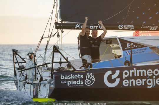 Achille Nebout et Gildas Mahé (Amarris) vainqueurs en Class40 de la Med Max