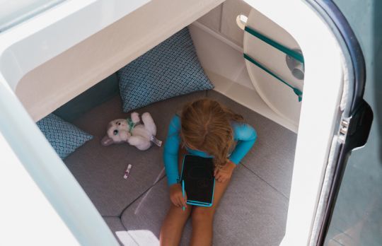 Une cabine pourra accueillir les enfants pour la sieste