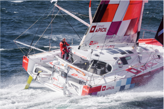 Damien Seguin sur l'IMOCA Apicil  © Eloi Stichelbaut - polaRYSE / IMOCA