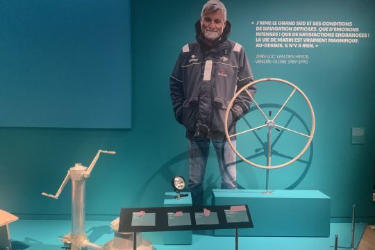 La barre à roue de Titouan Lamazou sur le premier Vendée Globe