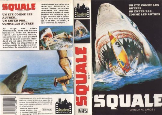 Jaquette de la VHF Squale, Terreur au large, datant de 1981