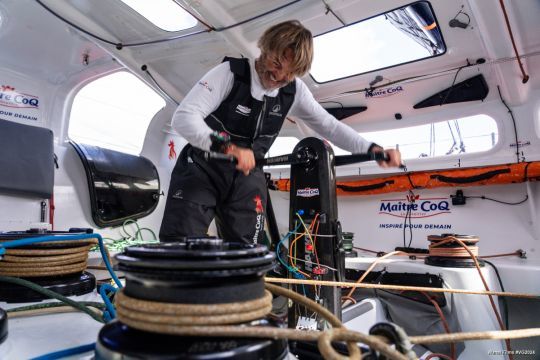 La zone de manoeuvres de l'IMOCA Maitre CoQ V © Wanai Films