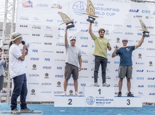 Pierre Mortefon, champion du monde PWA en foil et Slalom