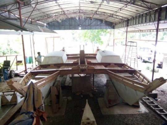 Une construction de Wharram par Andy Smith Boatworks