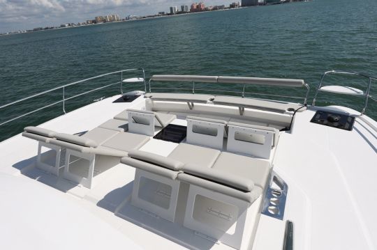 The foredeck is one of the highlights of the 50 Yacht