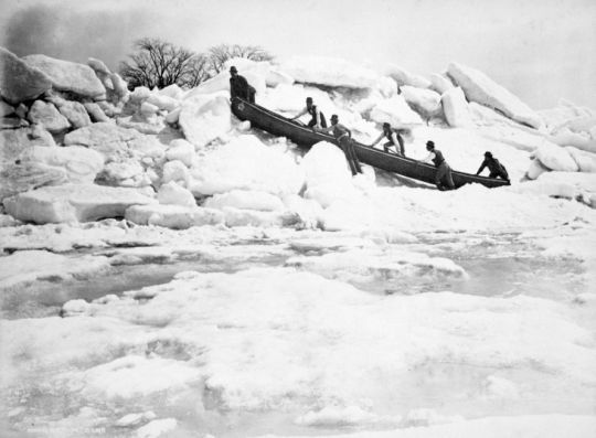 Traversée du fleuve Saint-Laurent, 27 avril 1875 © Bibliothèque et Archives Canada