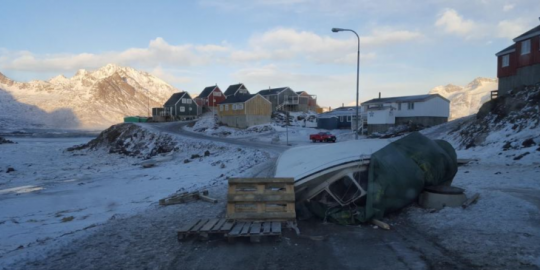 Dégâts sur un bateau causés par le Piteraq © Thomas Kristensen Taasilaq