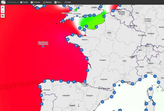 Une carte des marées