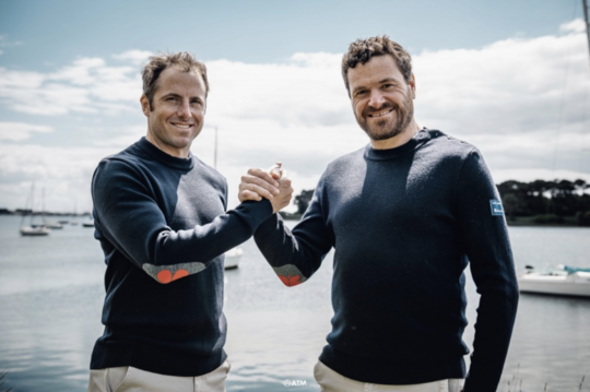 Les deux skippers seront au d&eacute;part de la Transat Caf&eacute; l'Or, dimanche 26 octobre au Havre, &agrave; bord du trimaran Actual Ultim 4 &copy;ATM Communication