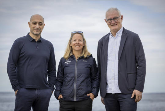 Claude Koestner, directeur g&eacute;n&eacute;ral du CIC, Alexia Barrier, navigatrice et Daniel Baal, pr&eacute;sident du CIC - @JM Liot / CIC 