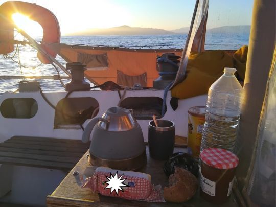 Petit déjeuner au cap Finisterre