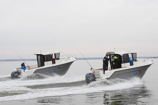 Nous sommes sortis en bin&ocirc;me avec le 750T&copy;Yamaha Marine