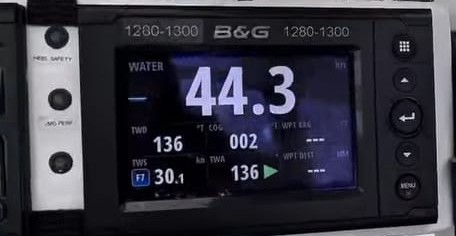 La vmax de la journ&eacute;e, sachant que le bateau peut tutoyer la barre des 50 noeuds &copy;Maxime Leriche