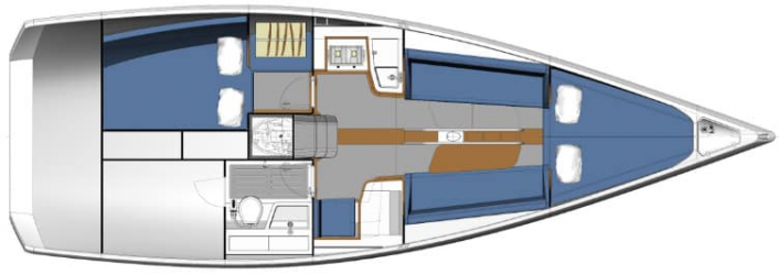 Plan d'aménagement du voilier Plan d'amenagement du bateau