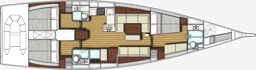 Plan d'aménagement du voilier Plan d'amenagement du voilier