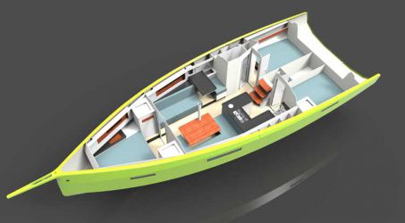 Plan d'aménagement du voilier Plan d'amenagement du bateau