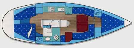 Plan d'aménagement du voilier Plan d'amenagement du bateau