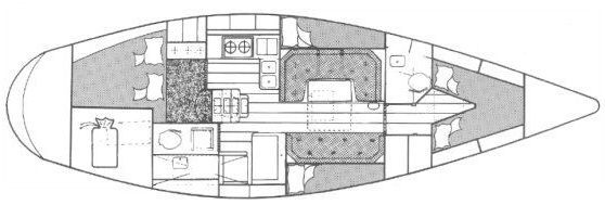 Plan d'aménagement du voilier Plan d'amenagement du bateau