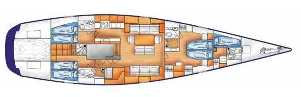 Plan d'aménagement du voilier Plan d'amenagement du bateau
