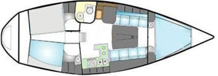 Plan d'aménagement du voilier Plan d'amenagement du voilier