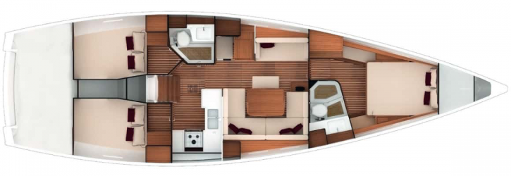 Plan d'aménagement du voilier Plan d'amenagement du bateau
